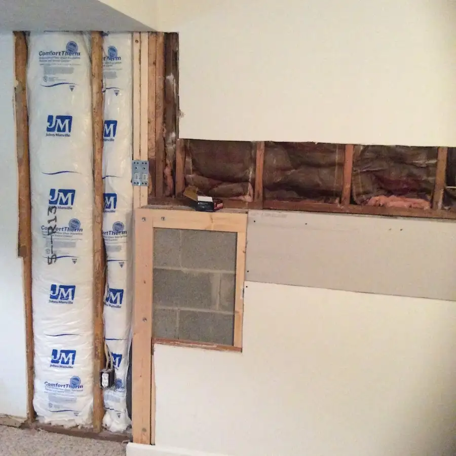 Wall insulation replacement during Contents Cleaning & Restoration in Portland